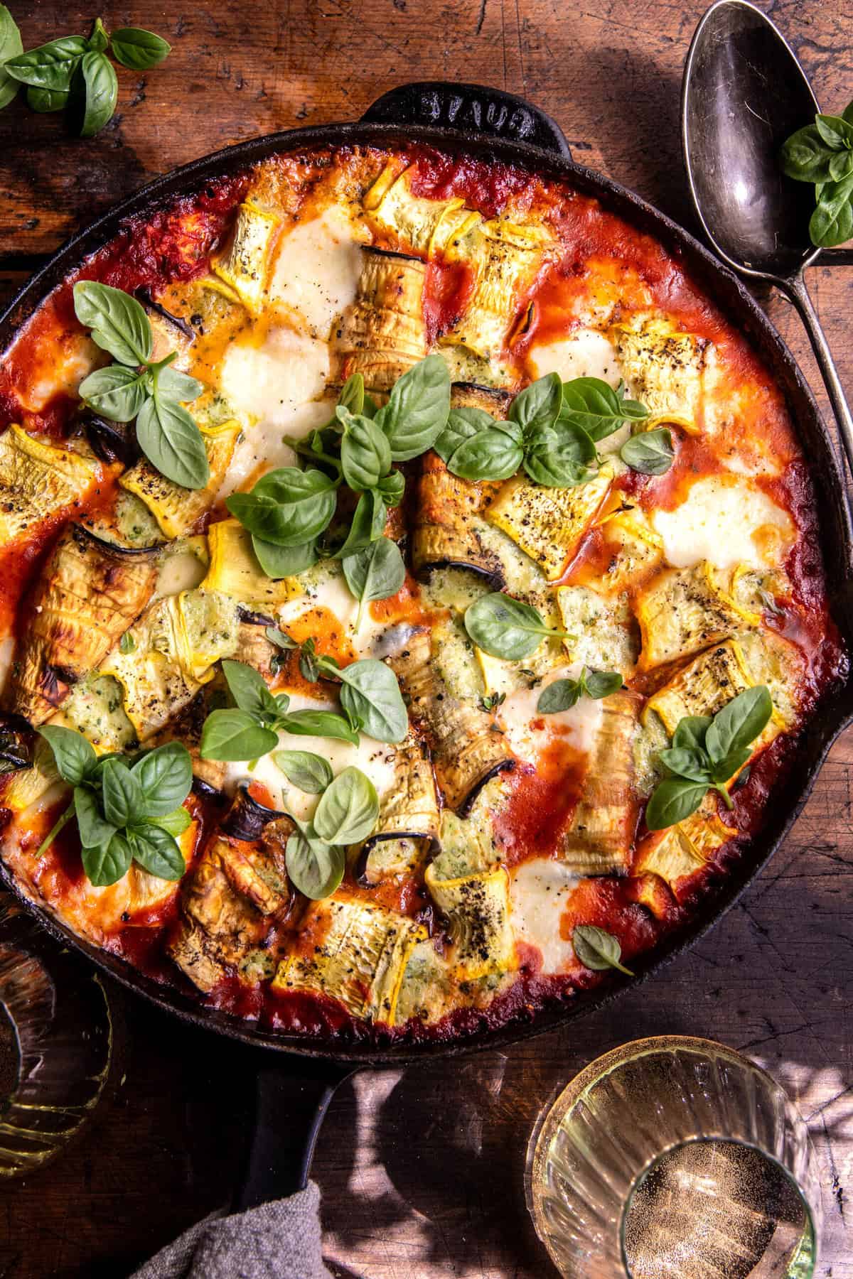 Eggplant Zucchini Pesto Involtini | halfbakedharvest.com