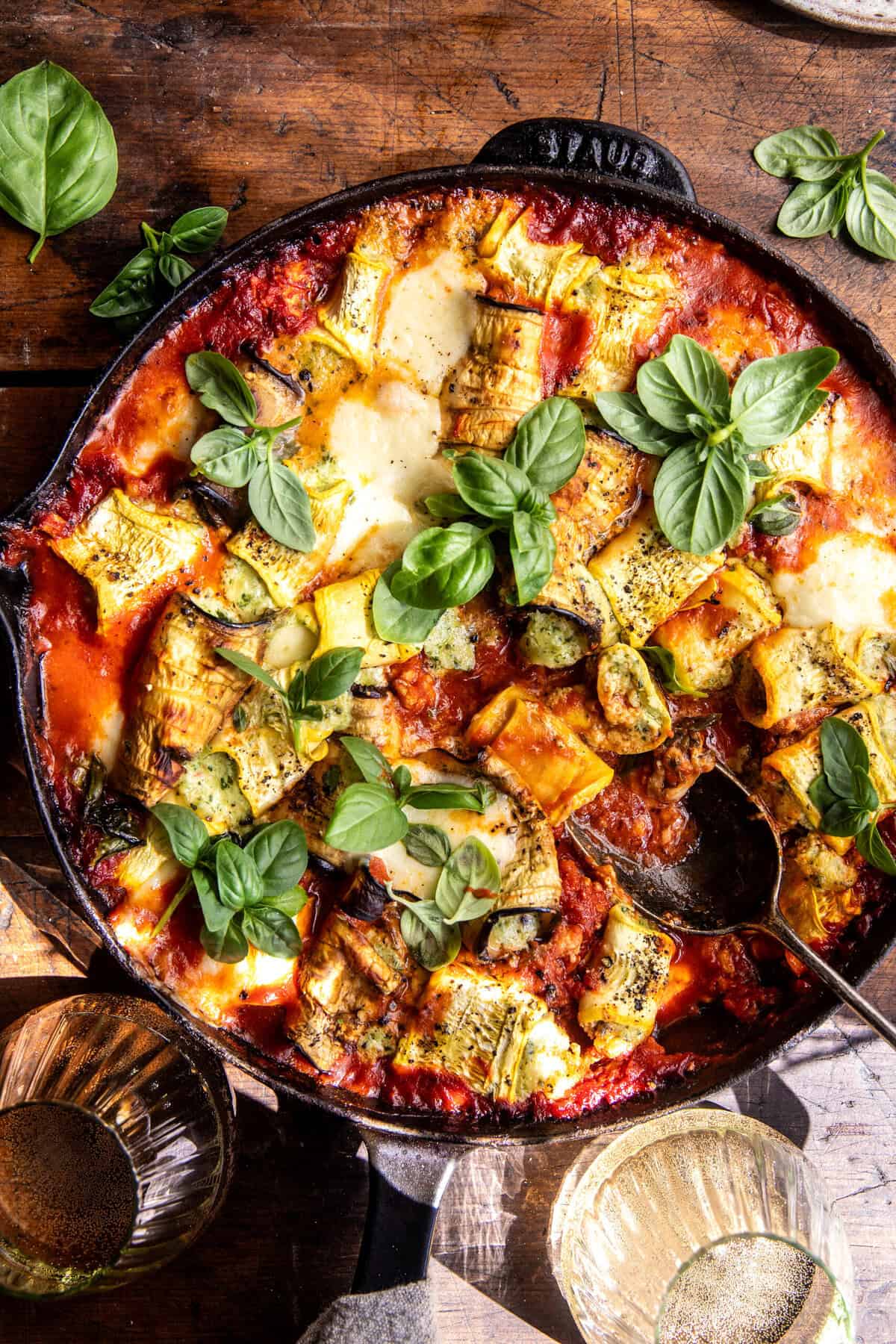 Eggplant Zucchini Pesto Involtini | halfbakedharvest.com