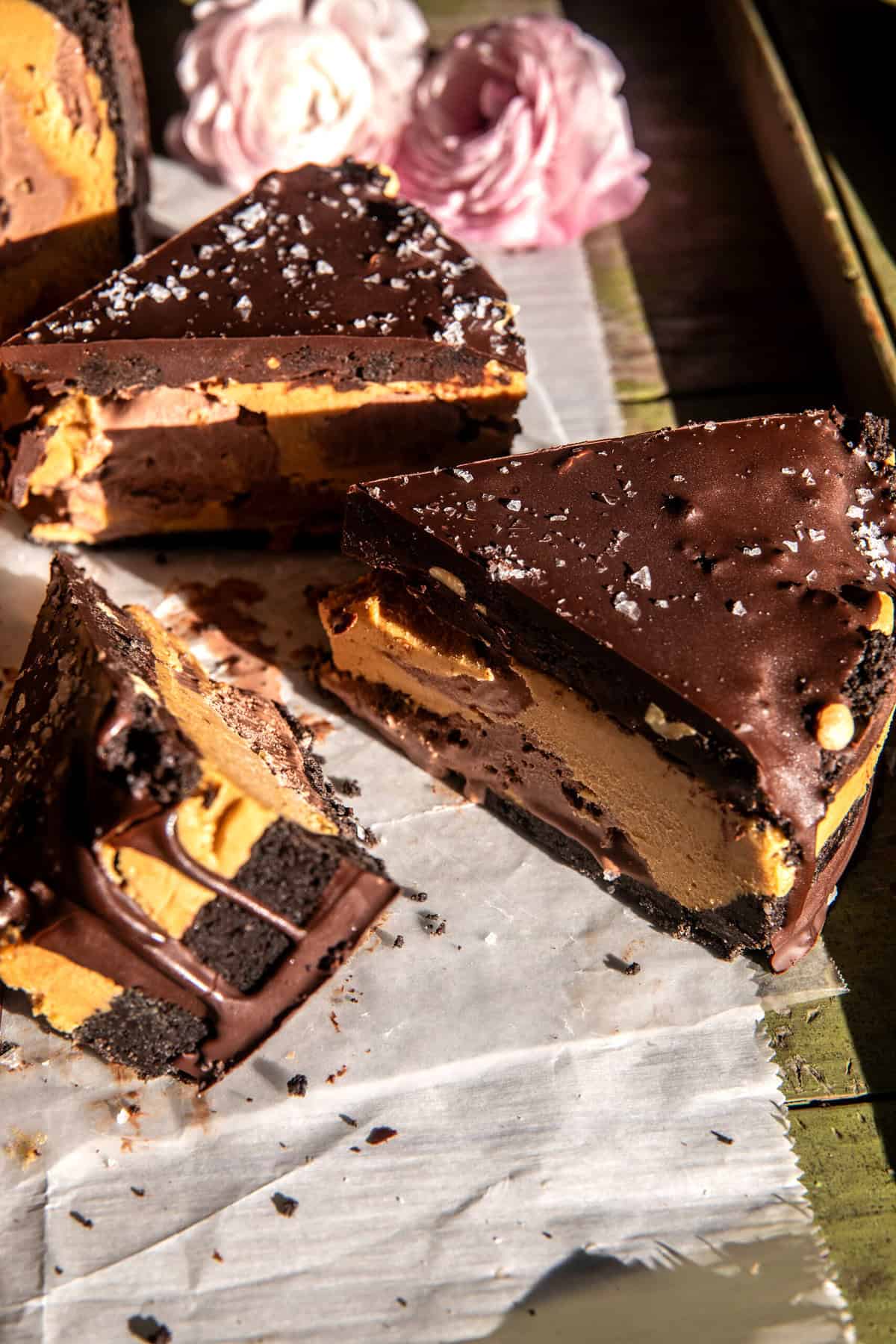 Frozen Chocolate Peanut Butter Cream Pie | halfbakedharvest.com