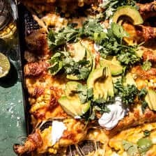 Sheet-pan Green Chile Chicken Taquitos | halfbakedharvest.com