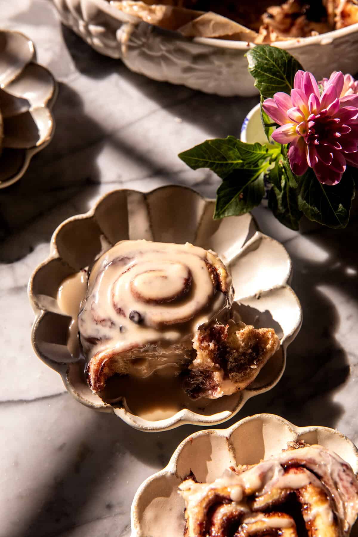 Blueberry Cinnamon Rolls with Maple Icing | halfbakedharvest.com