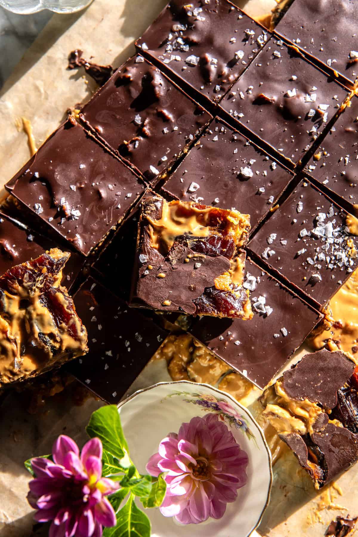 Chewy Chocolate Peanut Butter Crunch Bars | halfbakedharvest.com
