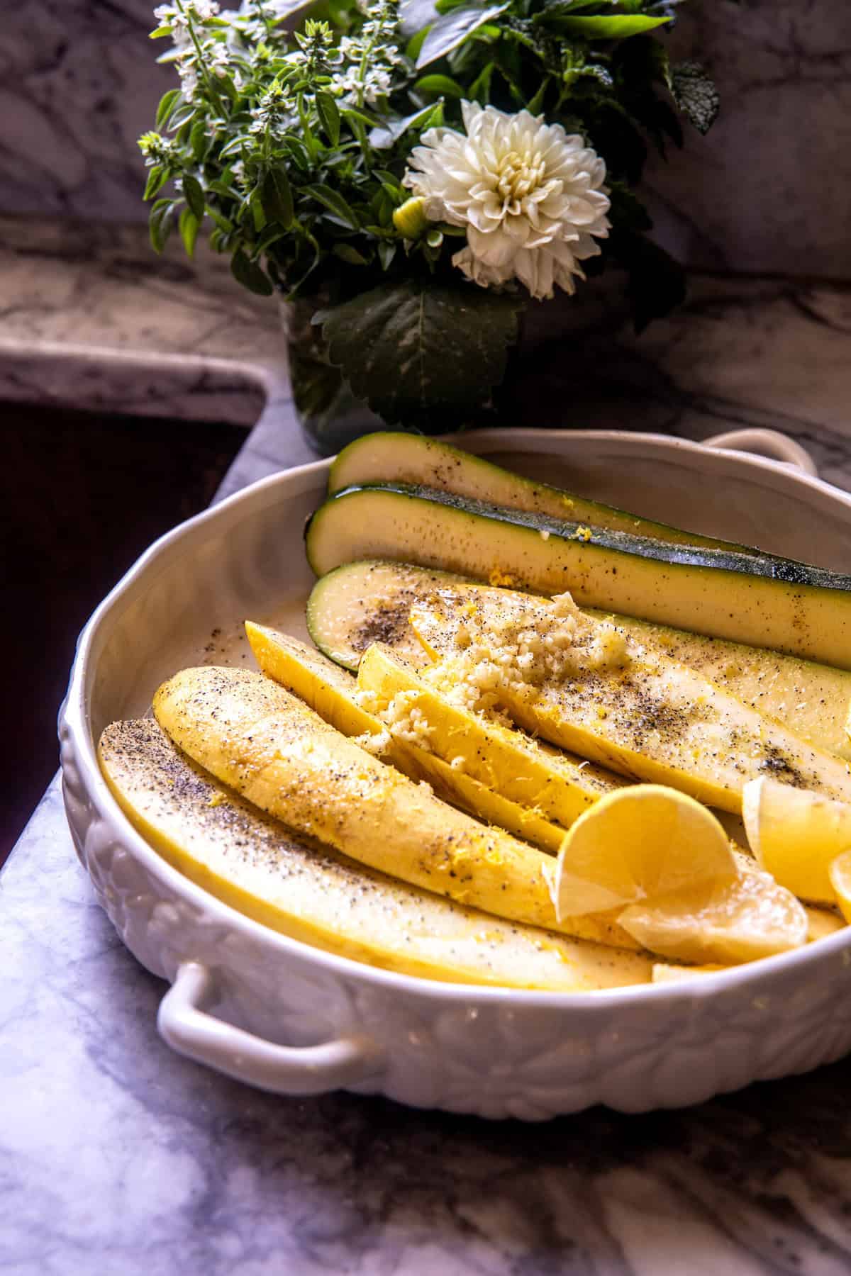 Ranch Chicken Tzatziki with Garlic Parmesan Zucchini | halfbakedharvest.com