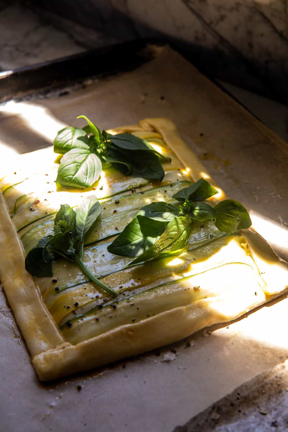 Zucchini Ricotta Pesto Tart | halfbakedharvest.com