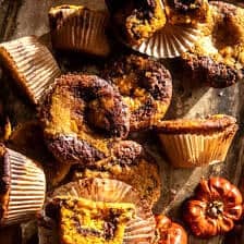 Molten Chocolate Pumpkin Muffins | halfbakedharvest.com