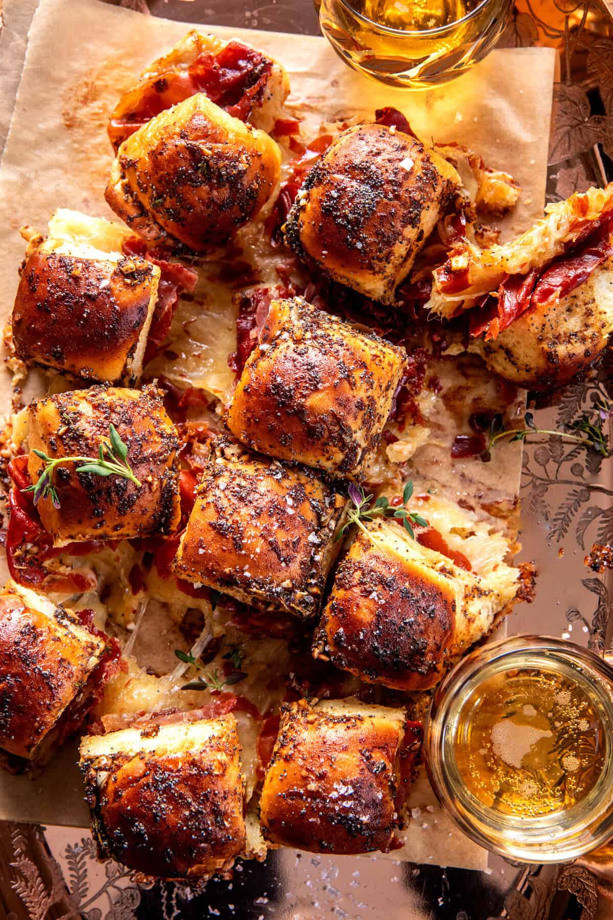 Crispy Prosciutto and Cheese Sliders | halfbakedharvest.com