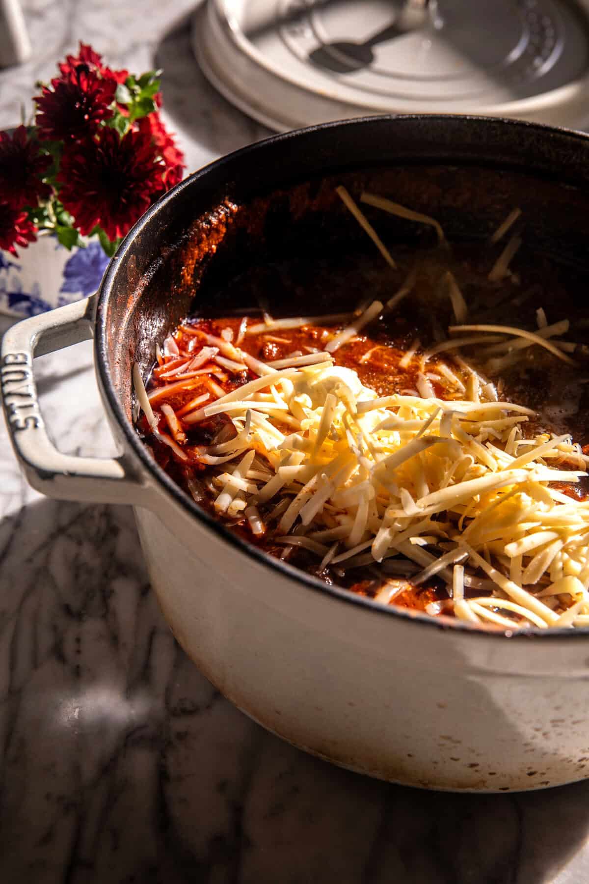 Easy Chipotle Cheddar Beef Chili | halfbakedharvest.com