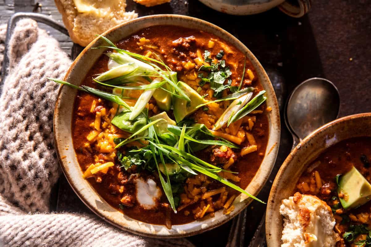 Easy Chipotle Cheddar Beef Chili | halfbakedharvest.com