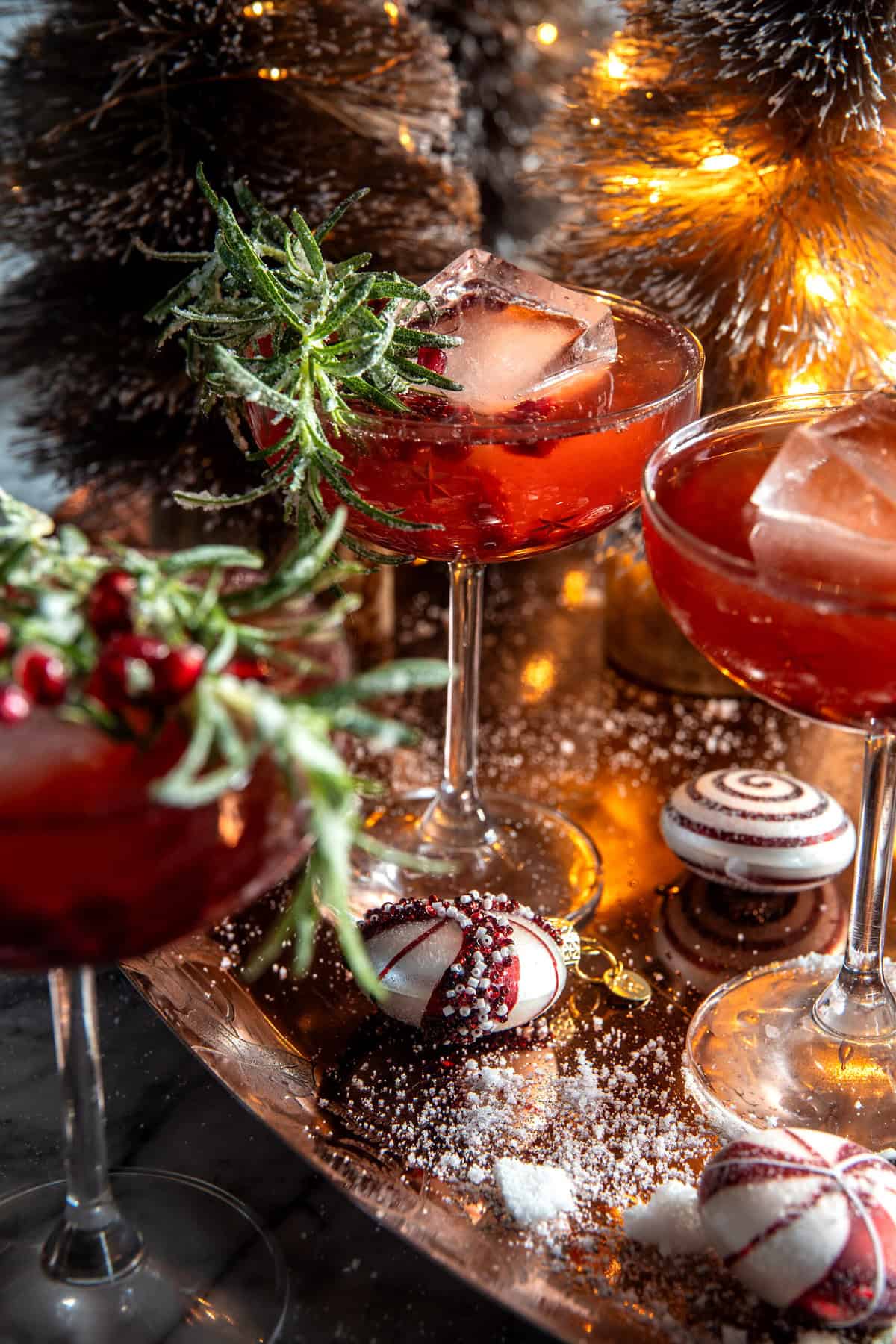 Sparkling Mistletoe Cosmo | halfbakedharvest.com