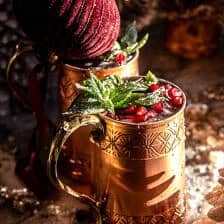 Spicy Ginger Pomegranate Moscow Mule | halfbakedharvest.com