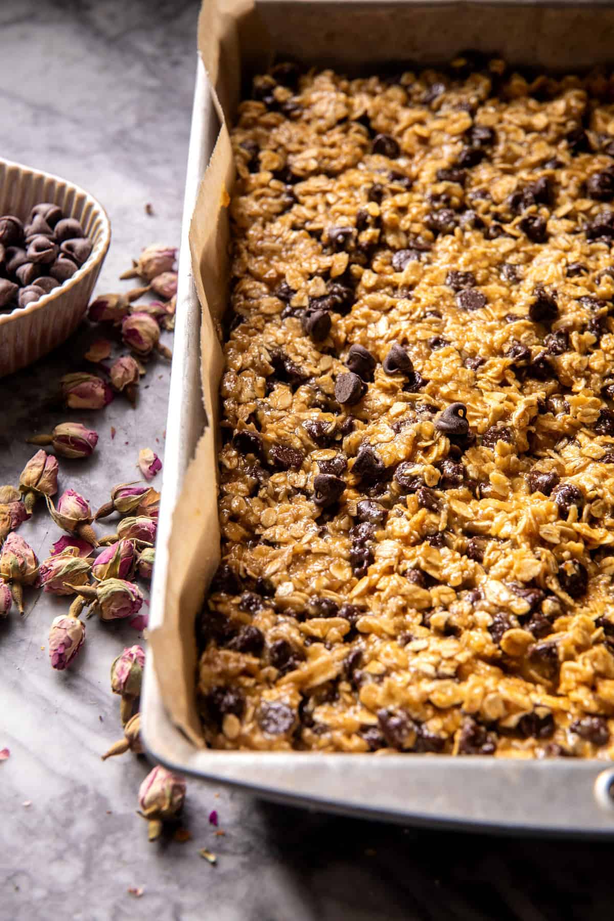 Brown Butter Oatmeal Chocolate Chip Cookie Bars | halfbakedharvest.com