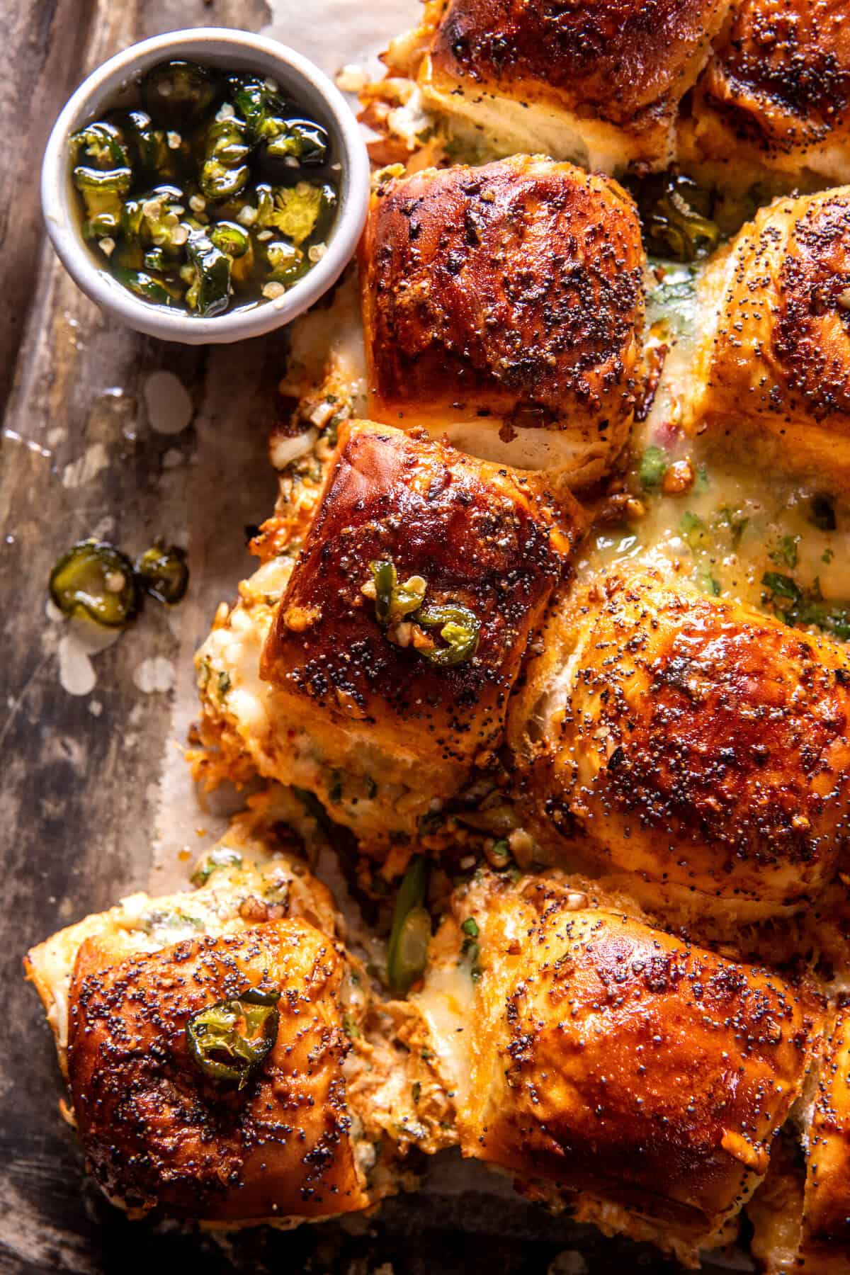 Buffalo Chicken Dip Sliders | halfbakedharvest.com