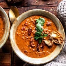 Creamy Lentil Sun-dried Tomato Soup | halfbakedharvest.com