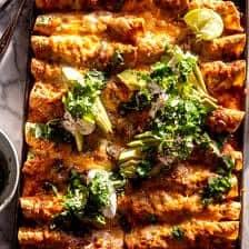Crispy Black Bean Sweet Potato Enchiladas | halfbakedharvest.com