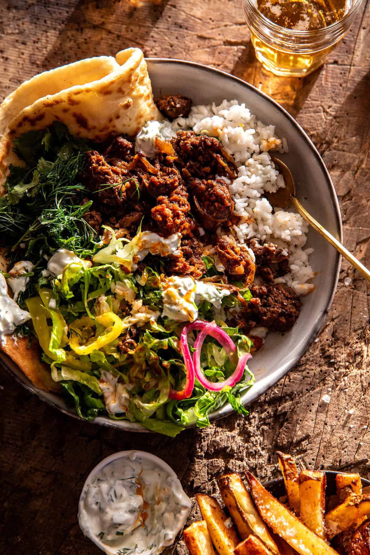 25 Minute Tzatziki Gyro Rice Bowls | halfbakedharvest.com