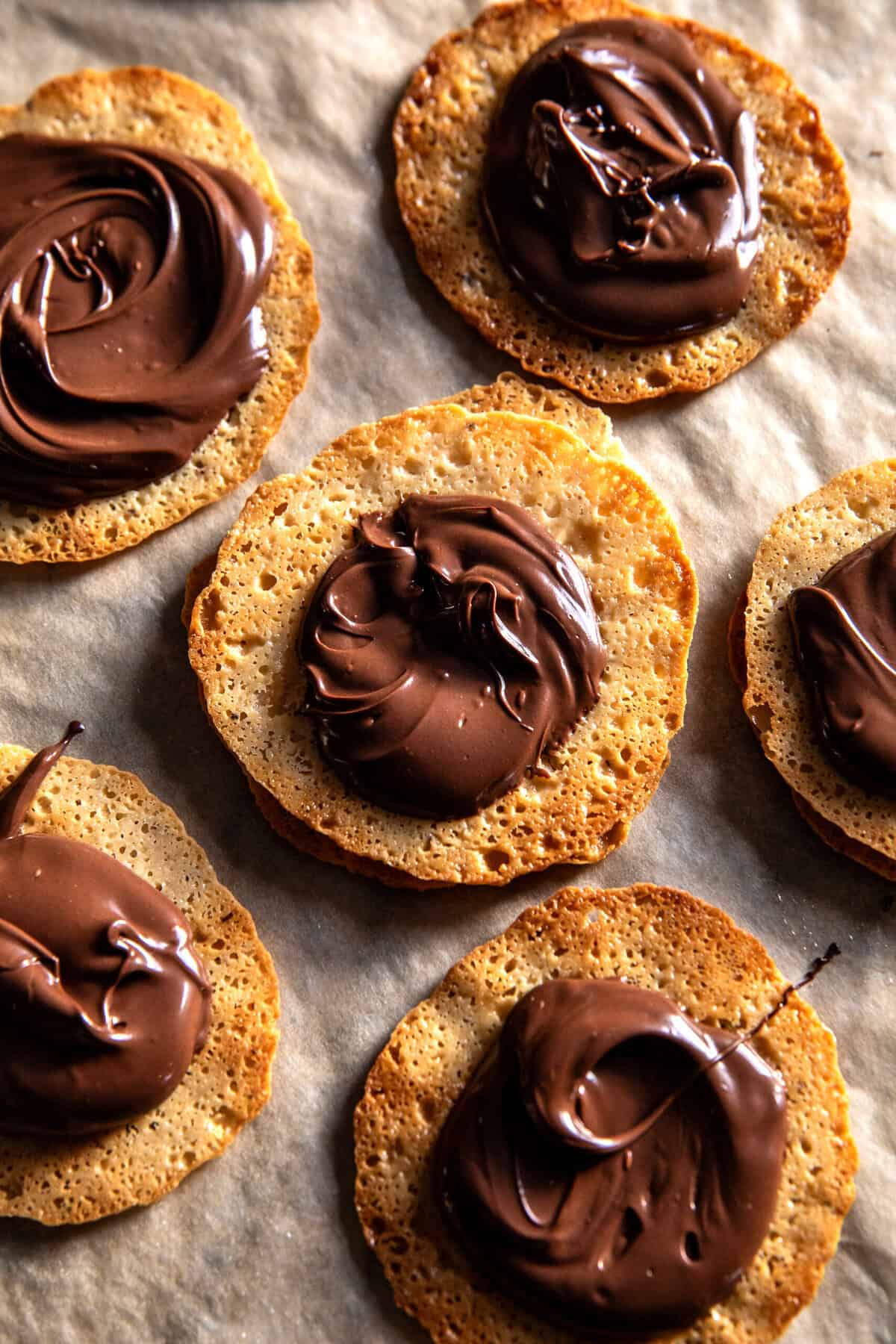 5 Ingredient Salted Chocolate Lace Cookies | halfbakedharvest.com