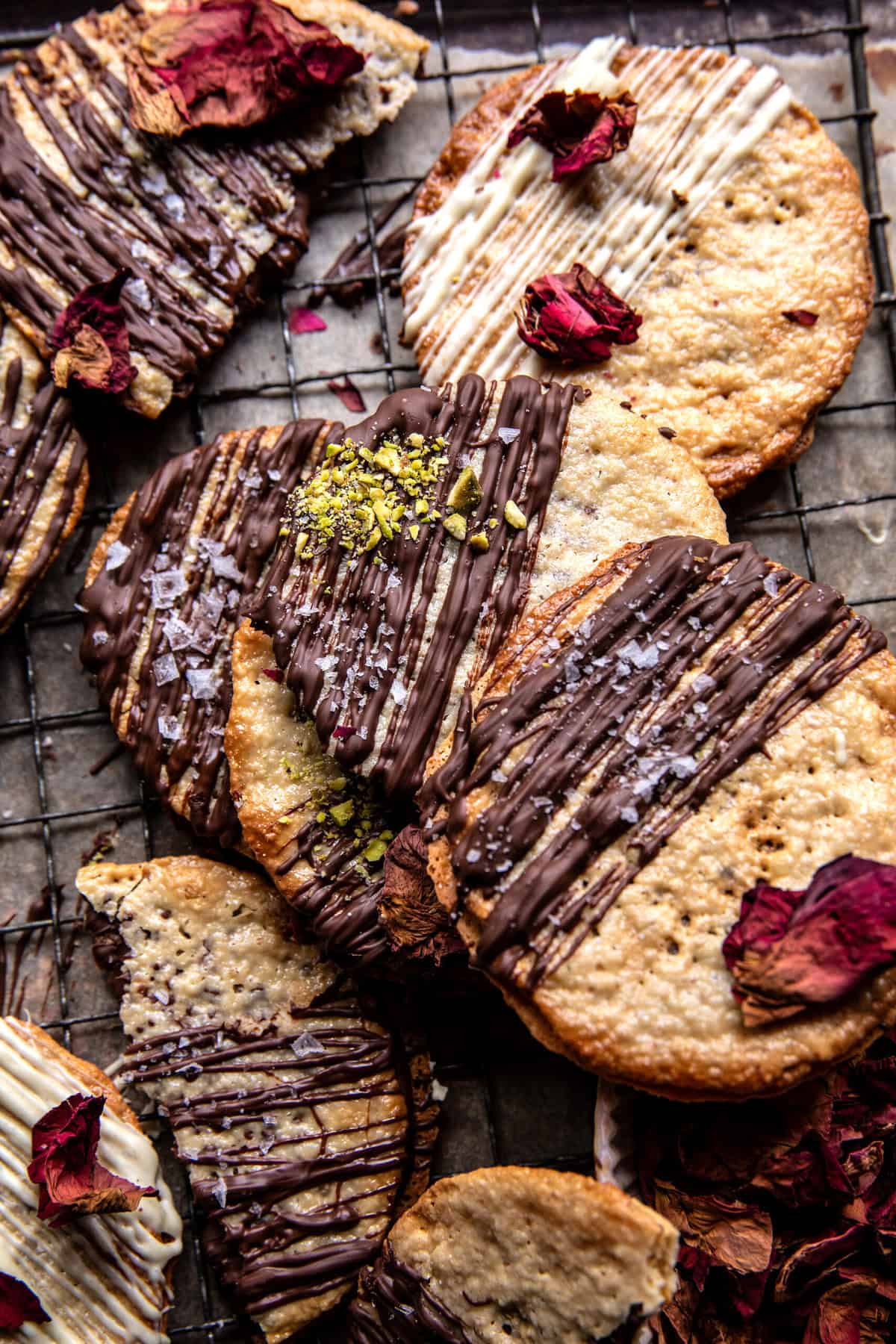 5 Ingredient Salted Chocolate Lace Cookies | halfbakedharvest.com