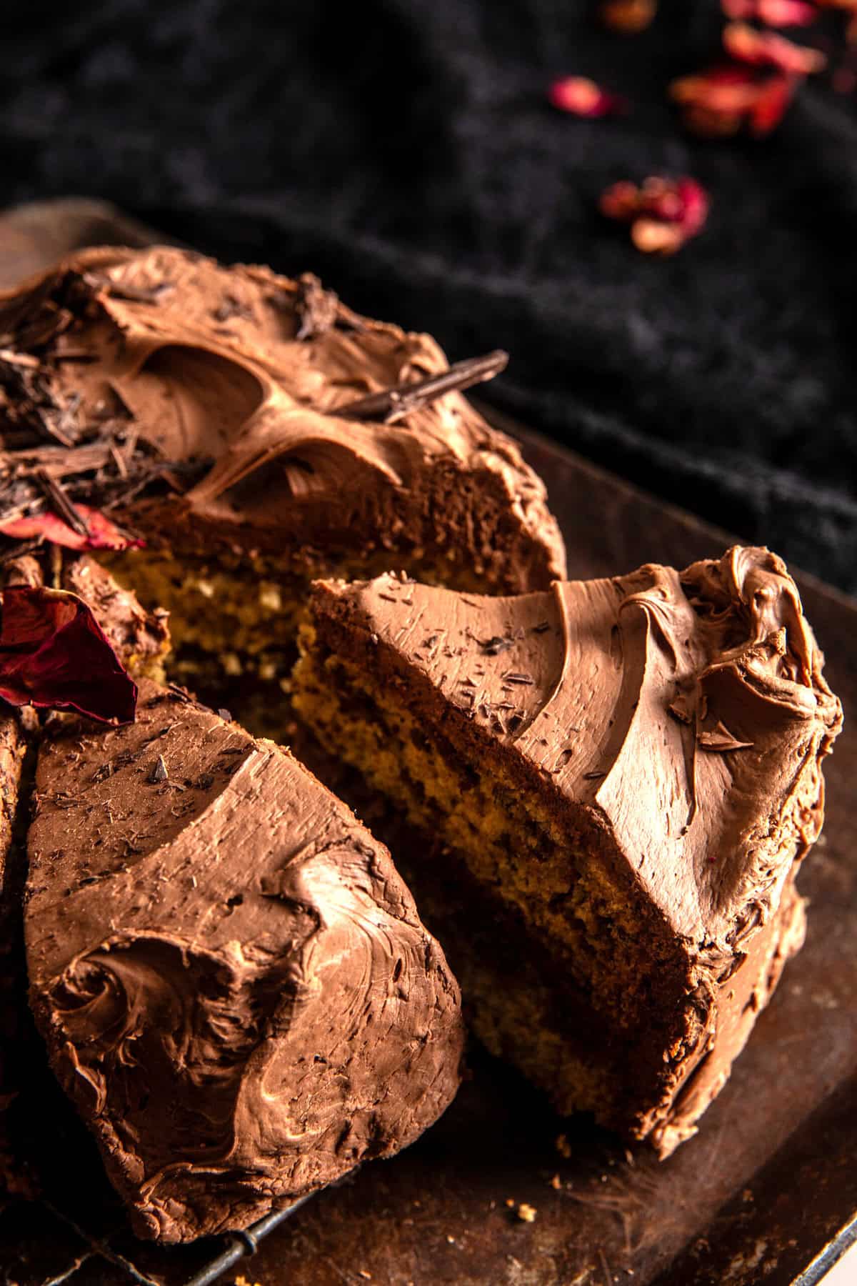 Brown Butter Banana Cake with Chocolate Caramel Frosting | halfbakedharvest.com