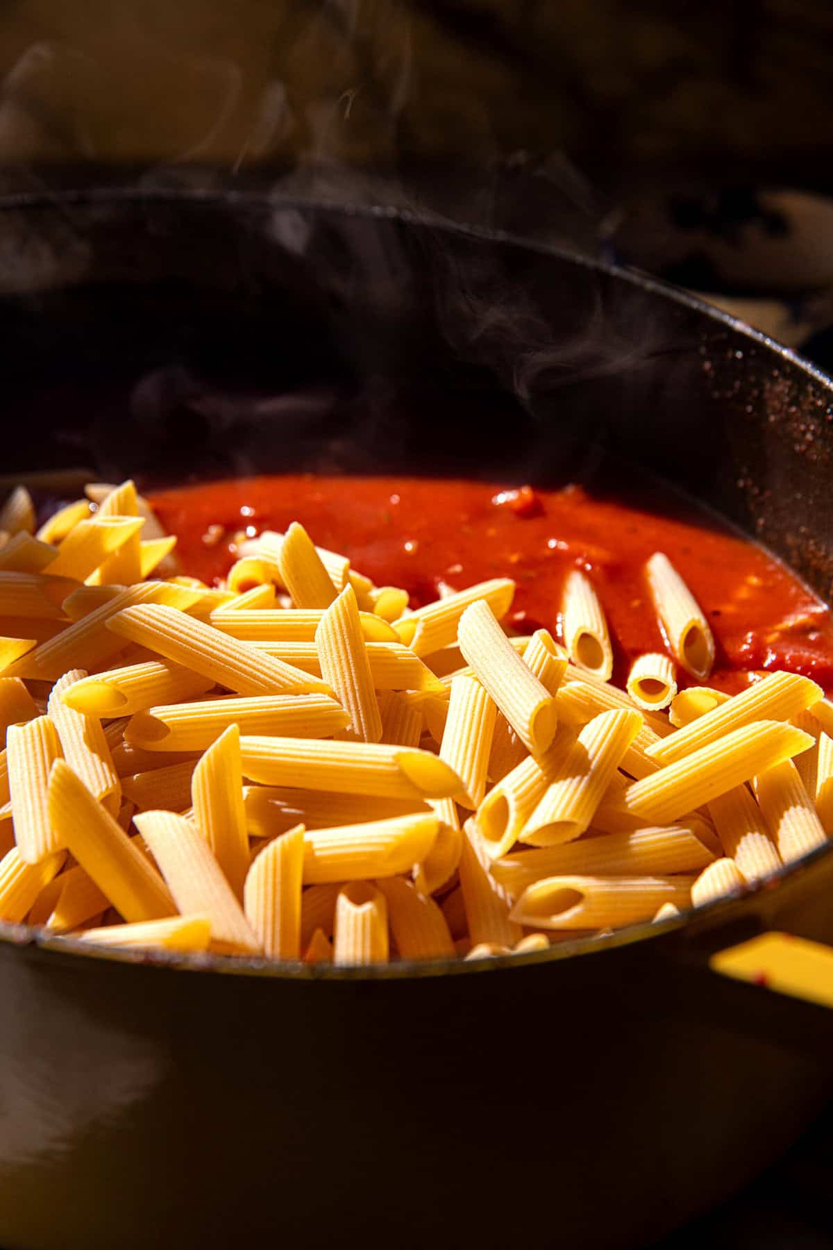 Easy One Pot Spicy Tomato Basil Pesto Pasta | halfbakedharvest.com