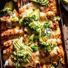 Baked Cheesy Cuban Chicken Taquitos | halfbakedharvest.com
