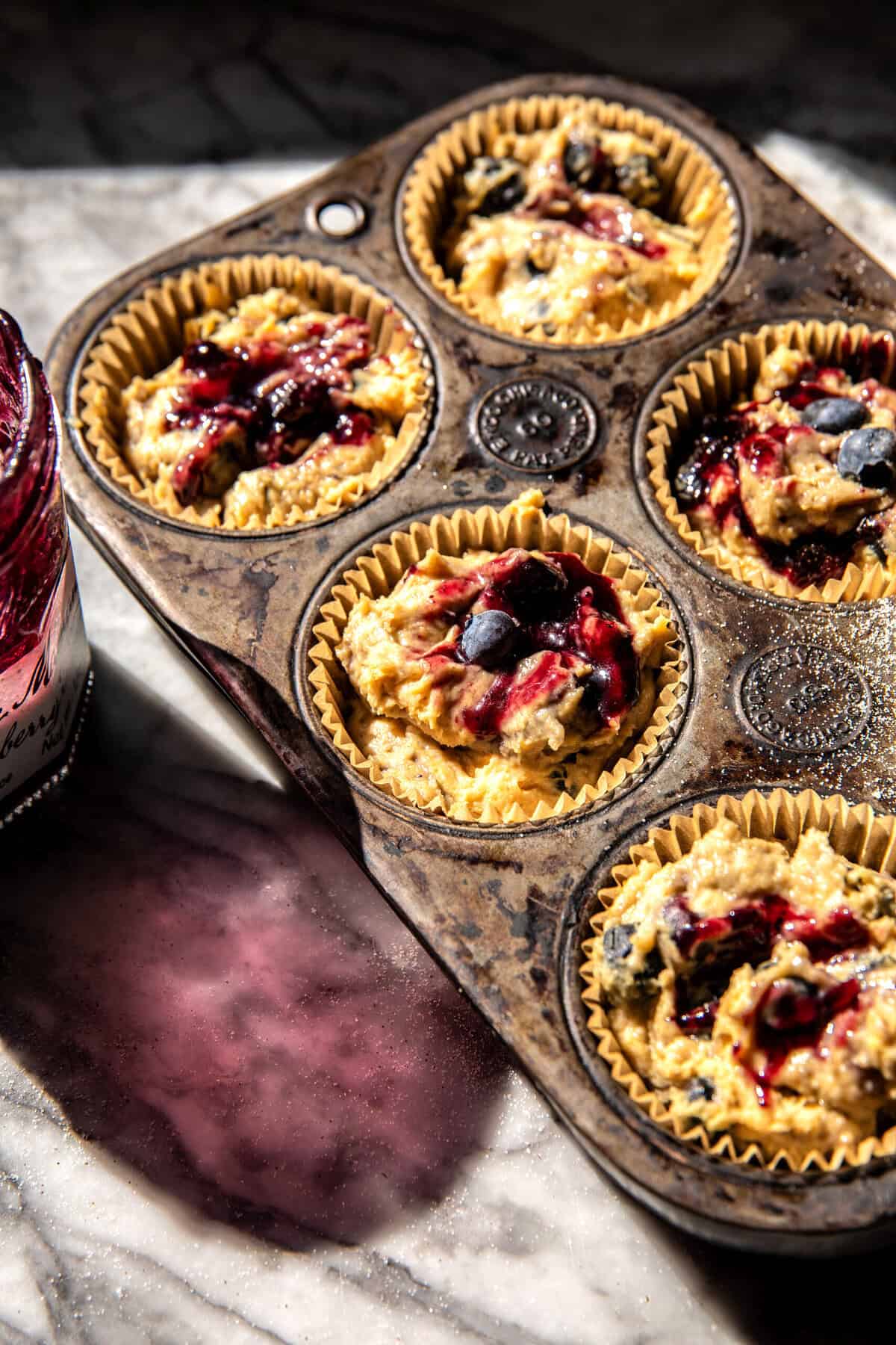 Blueberry Yogurt Coffee Cake Muffins | halfbakedharvest.com