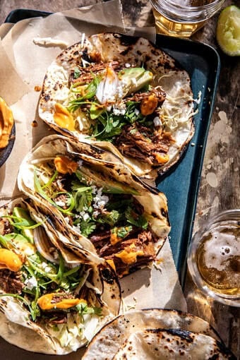 Crockpot Korean Gochujang Pot Roast Tacos | halfbakedharvest.com