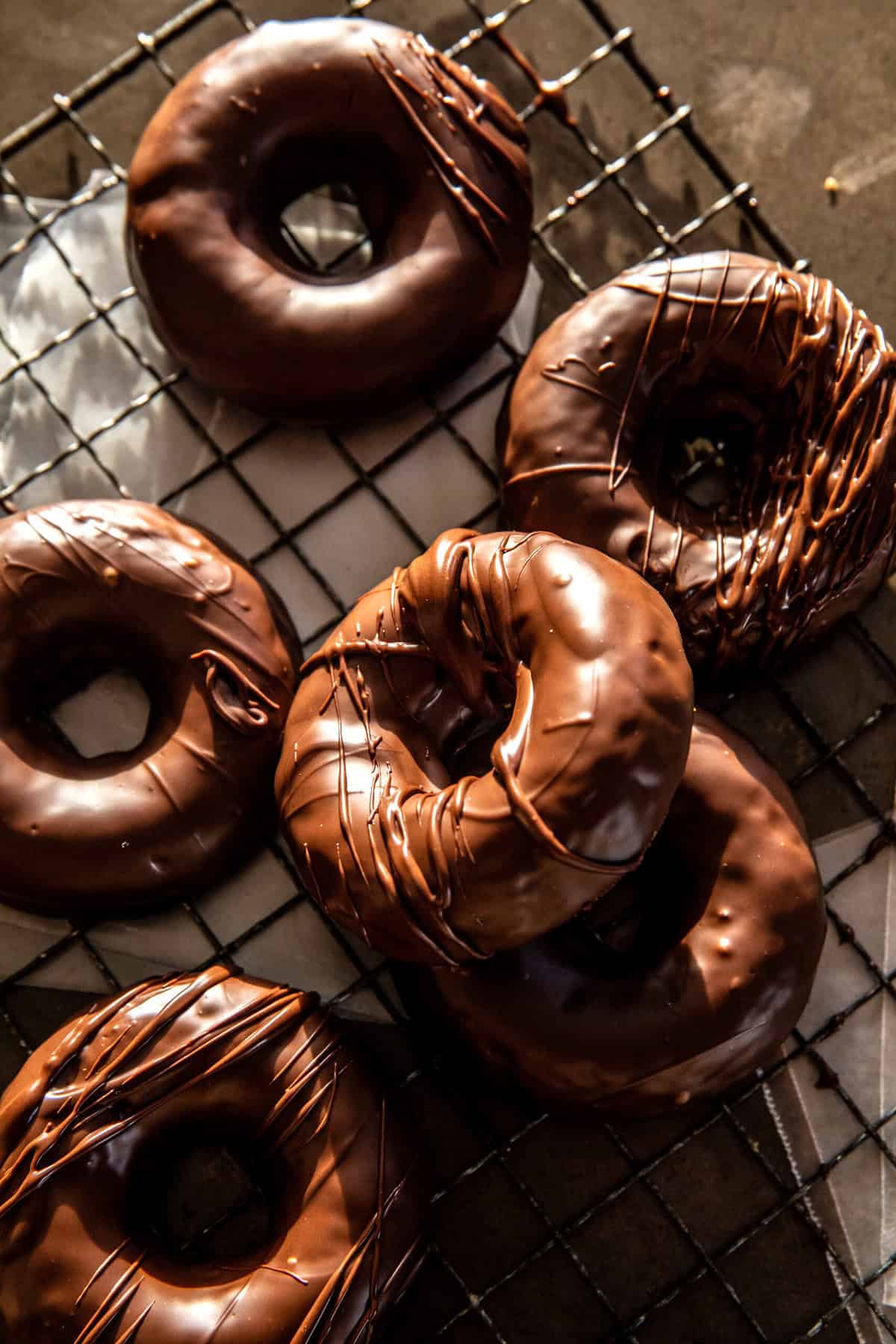 Homemade Baked Frosted Chocolate Donuts | halfbakedharvest.com