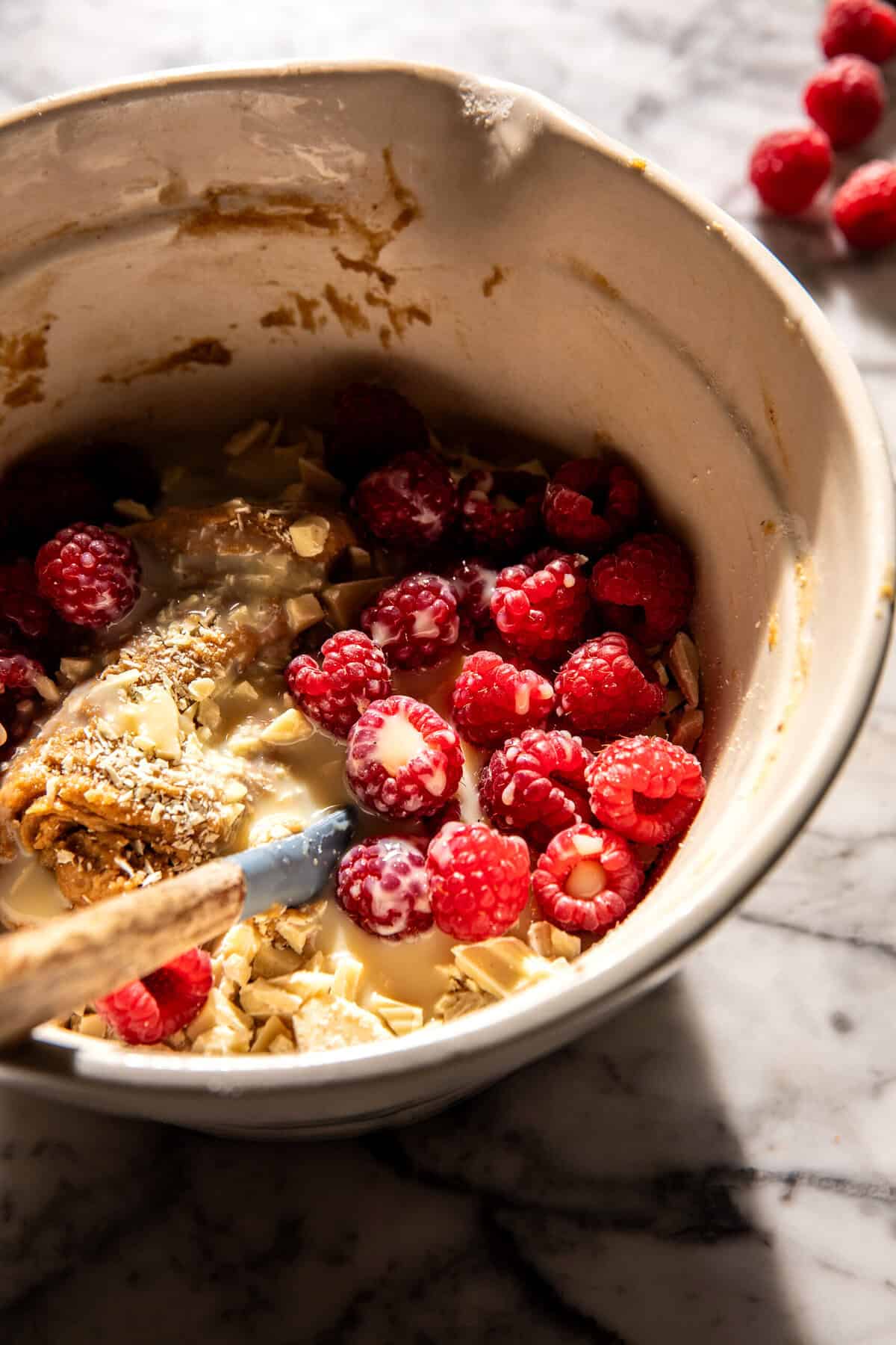 Brown Butter Raspberry White Chocolate Cookies | halfbakedharvest.com