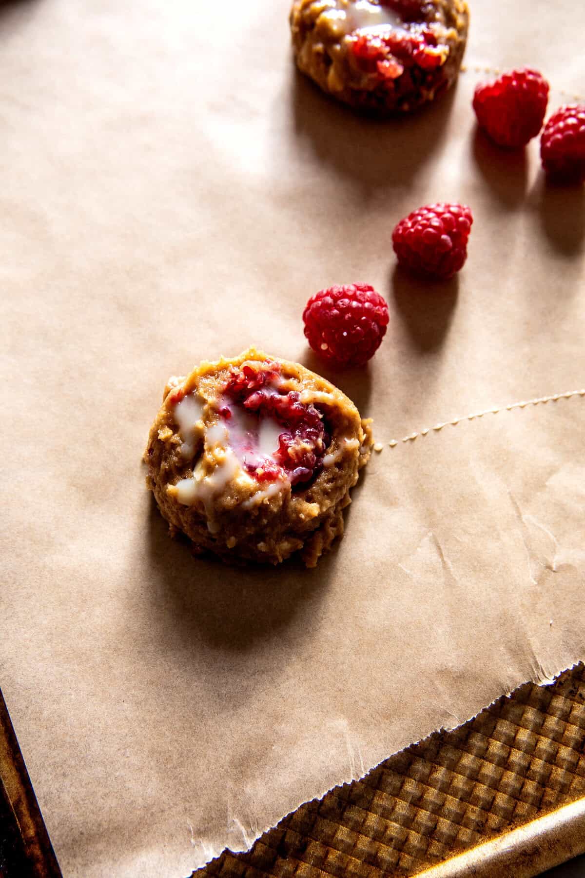 Brown Butter Raspberry White Chocolate Cookies | halfbakedharvest.com