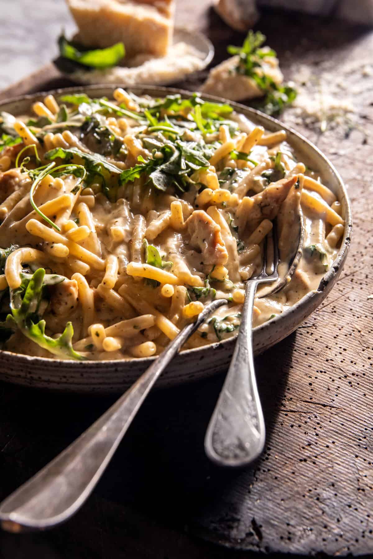 One Pot Chicken Caesar Pesto Pasta | halfbakedharvest.com