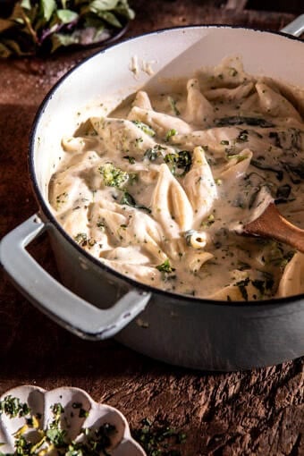 One Pot Spinach Broccoli Ricotta Stuffed Shells | halfbakedharvest.com