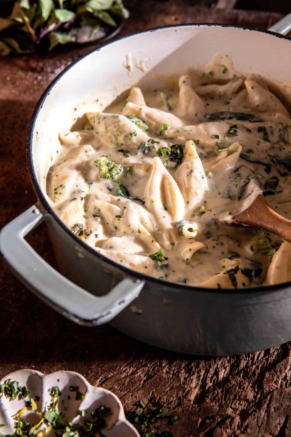 One Pot Spinach Broccoli Ricotta Stuffed Shells | halfbakedharvest.com