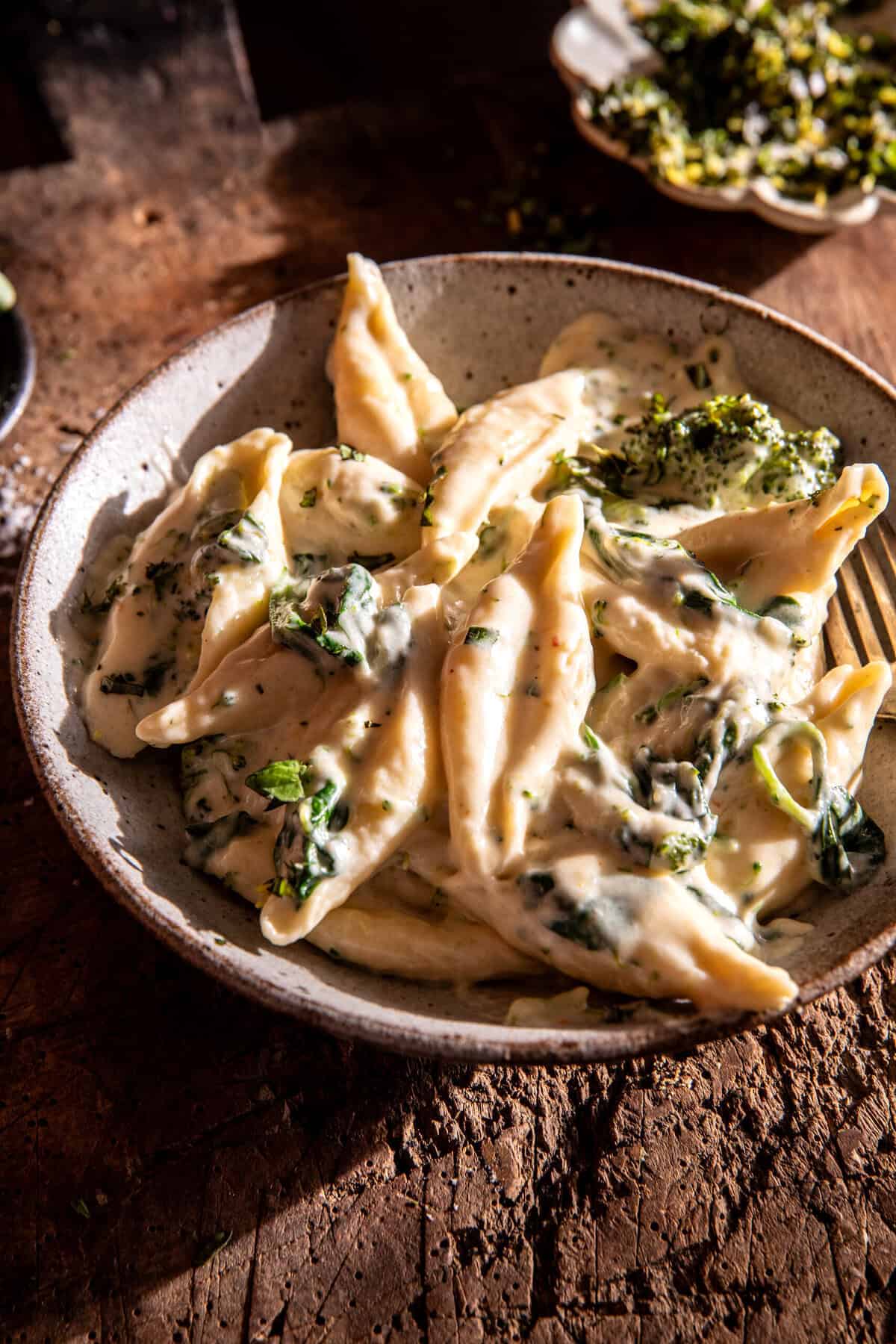 One Pot Spinach Broccoli Ricotta Stuffed Shells | halfbakedharvest.com