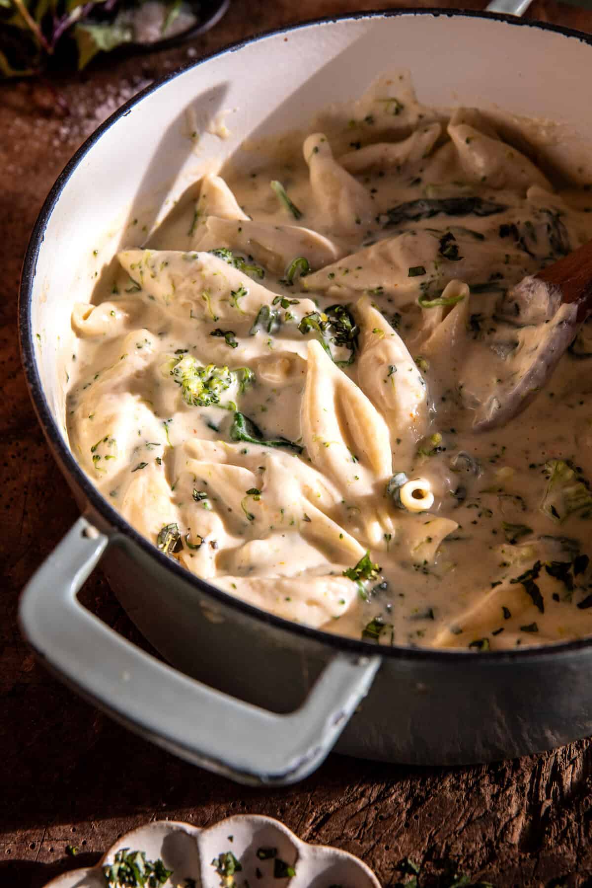 One Pot Spinach Broccoli Ricotta Stuffed Shells | halfbakedharvest.com