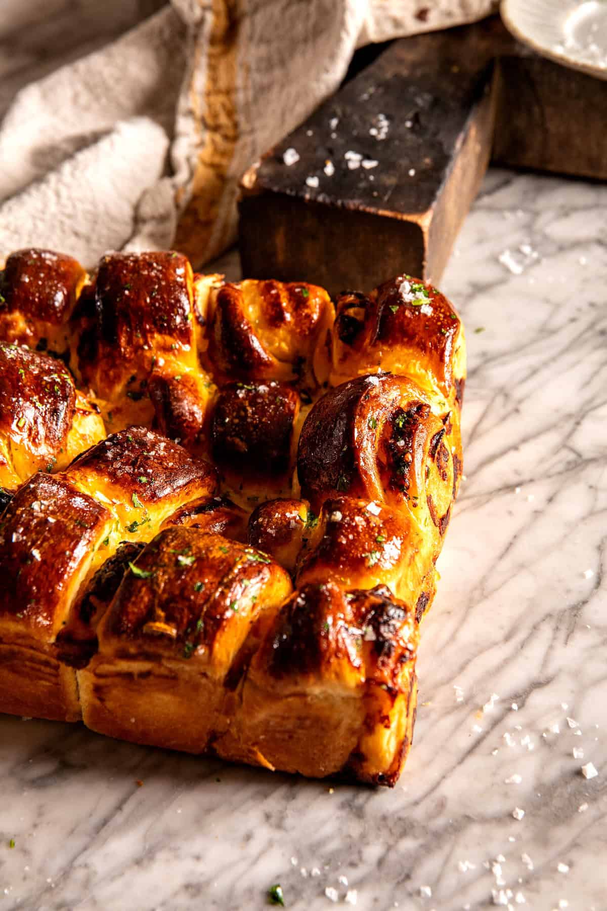 Salted Honey Butter Cheddar Brioche Rolls | halfbakedharvest.com