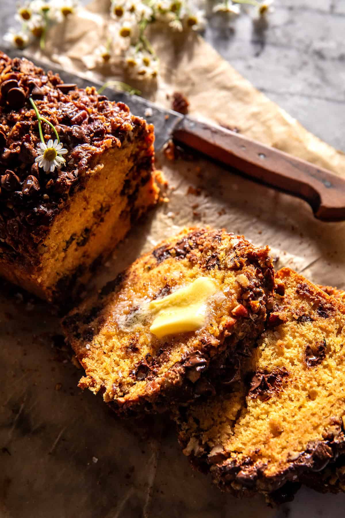 Chocolate Chip Zucchini Pecan Bread | halfbakedharvest.com