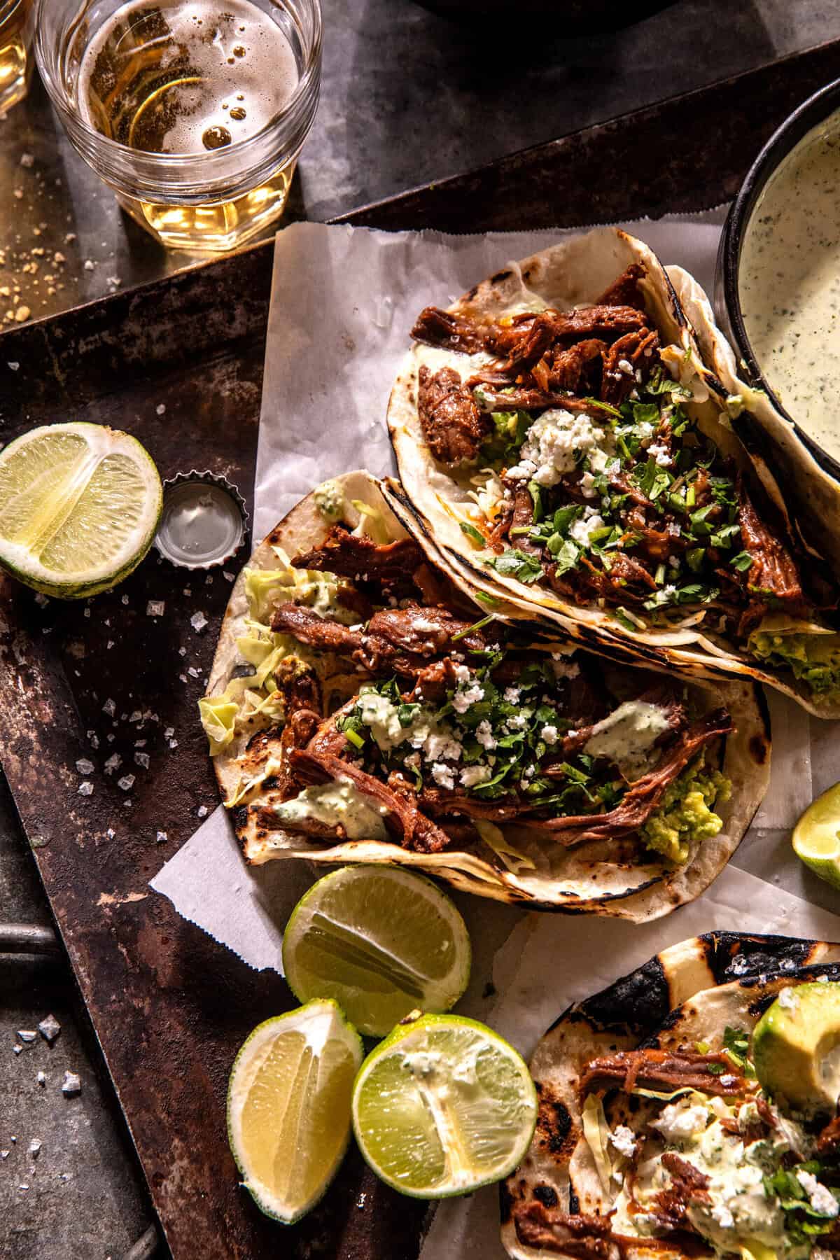 Crockpot Chuck Roast Tinga Tacos | halfbakedharvest.com