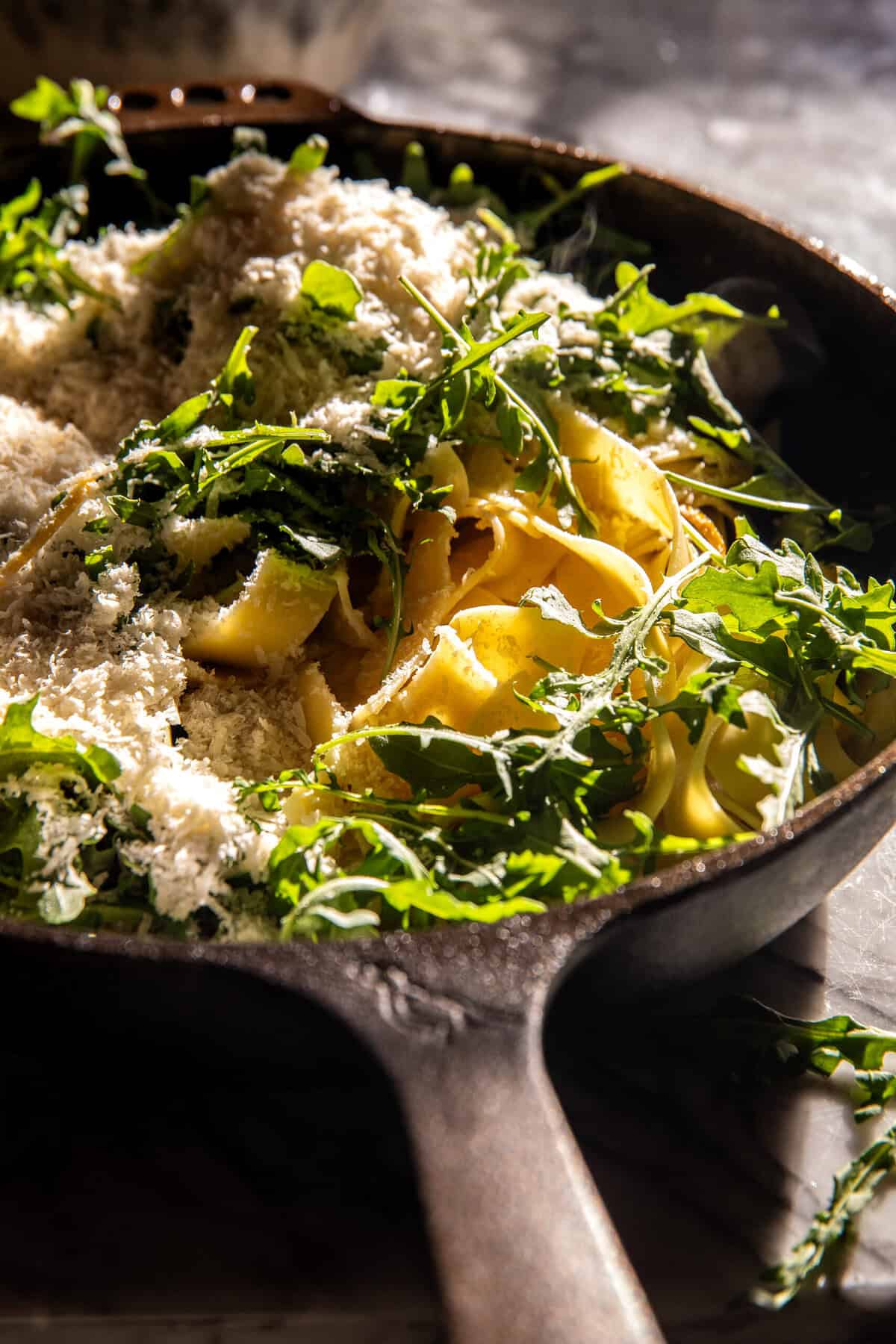 Lemon Basil Cacio e Pepe with Bacon | halfbakedharvest.com