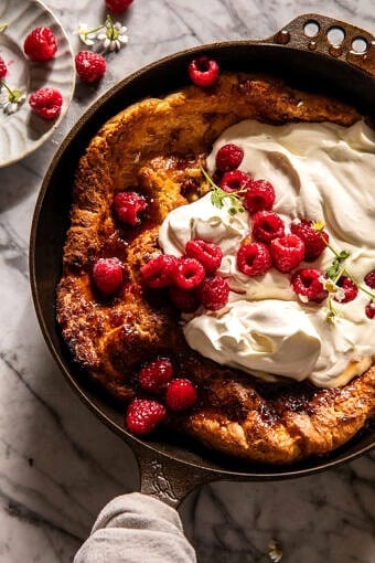 Smashed Raspberry Dutch Baby | halfbakedharvest.com