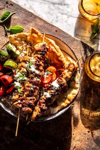 Chicken Souvlaki Rice Pilaf | halfbakedharvest.com