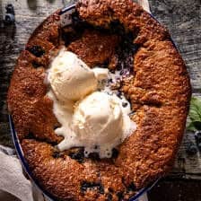 Easy Blueberry Ginger Cookie Cobbler | halfbakedharvest.com
