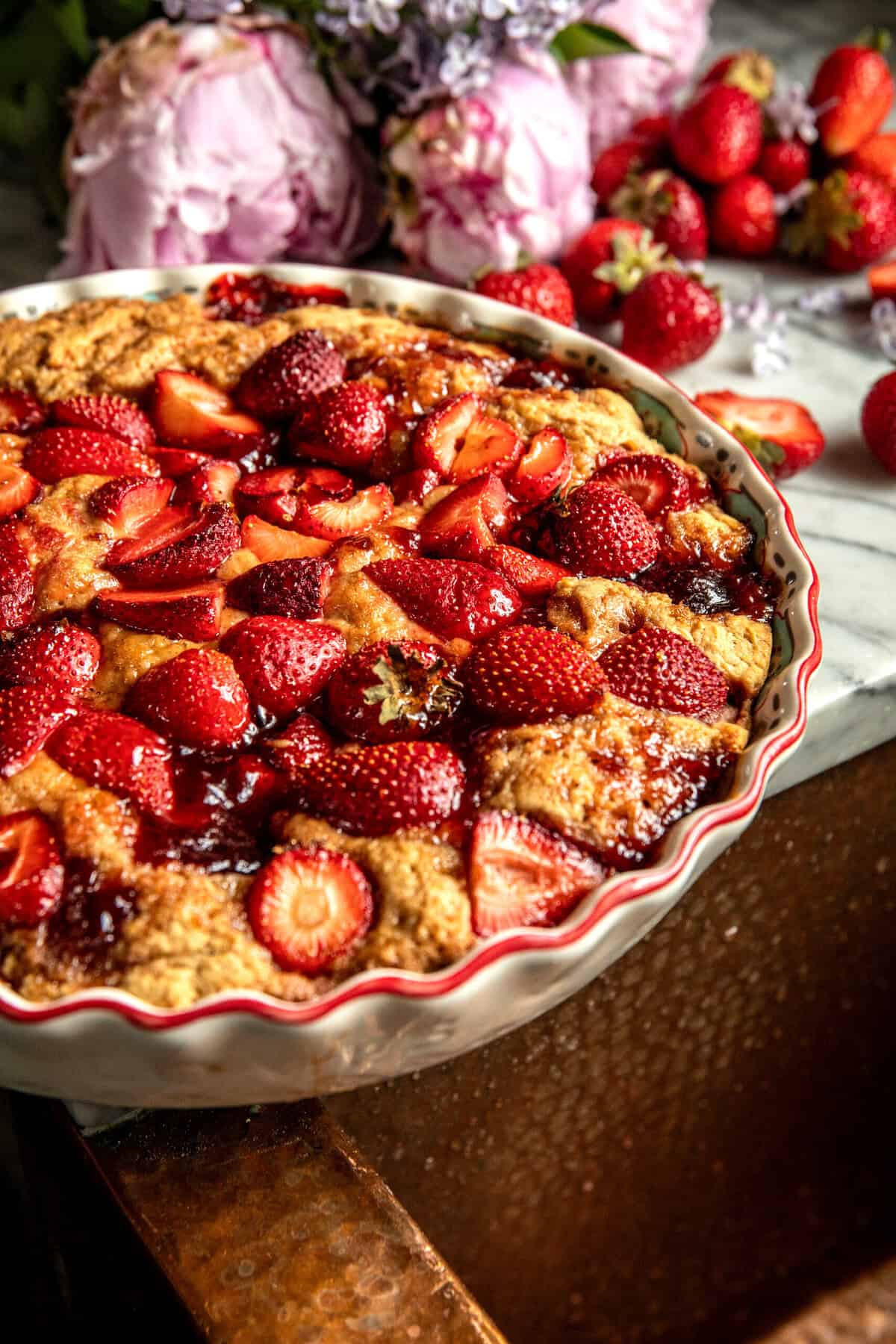 Easy Strawberry Spoon Cake | halfbakedharvest.com