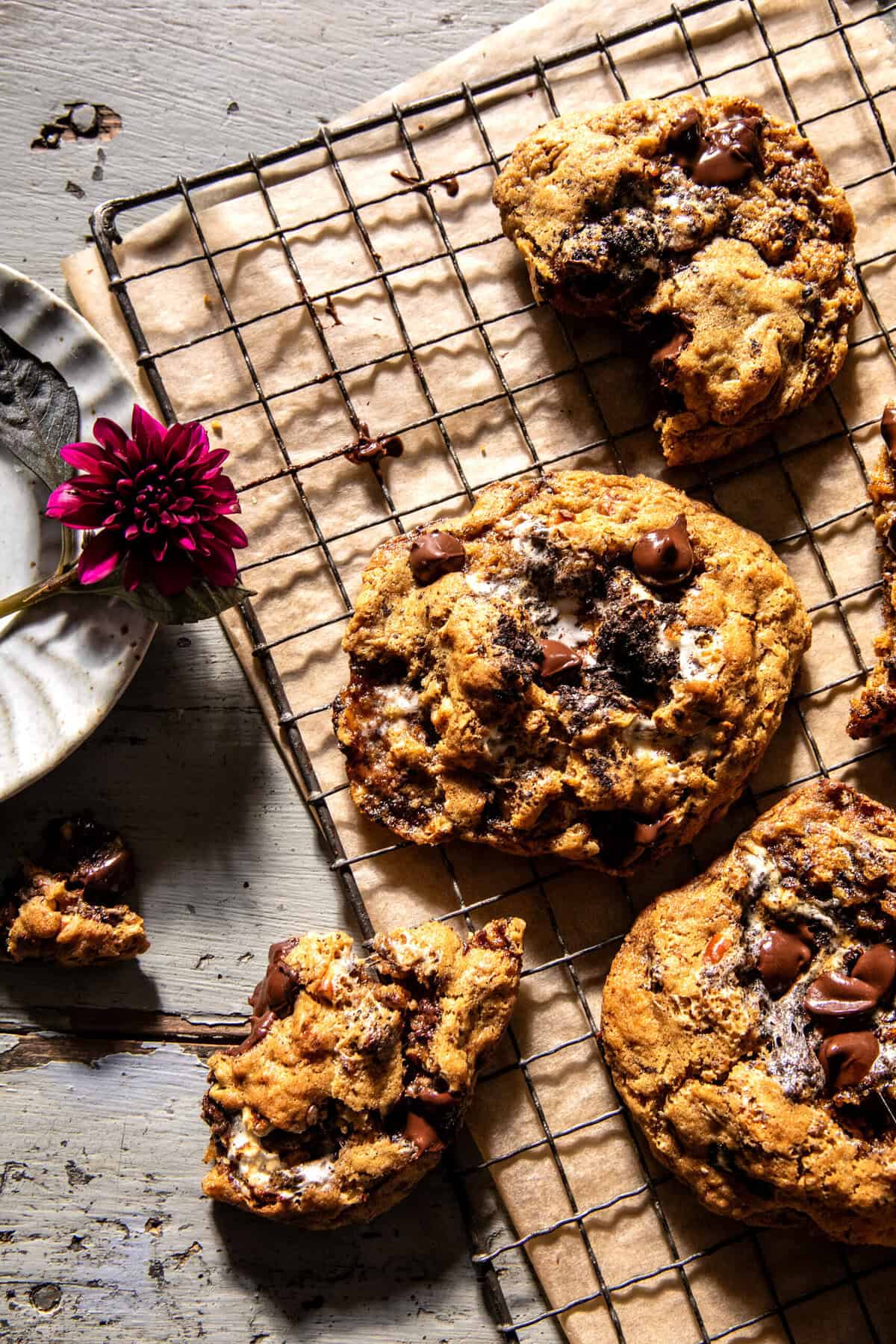 Toasted Marshmallow Mashup Cookies | halfbakedharvest.com
