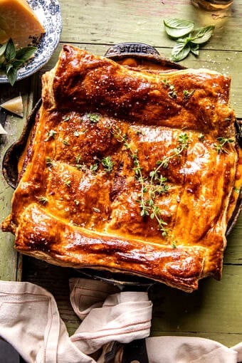 Skillet Tomato Cheddar Chicken Pot Pie | halfbakedharvest.com