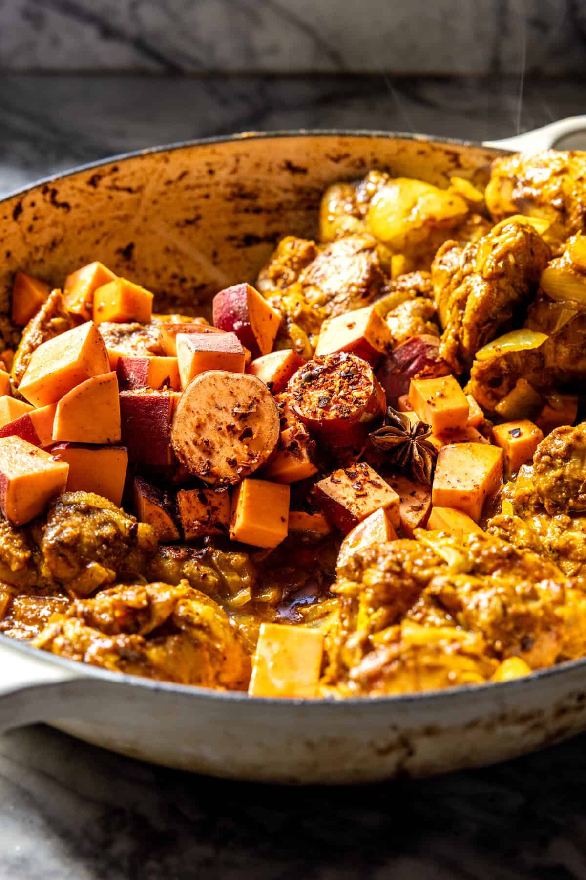 30 Minute Indian Chicken Sweet Potato Curry | halfbakedharvest.com