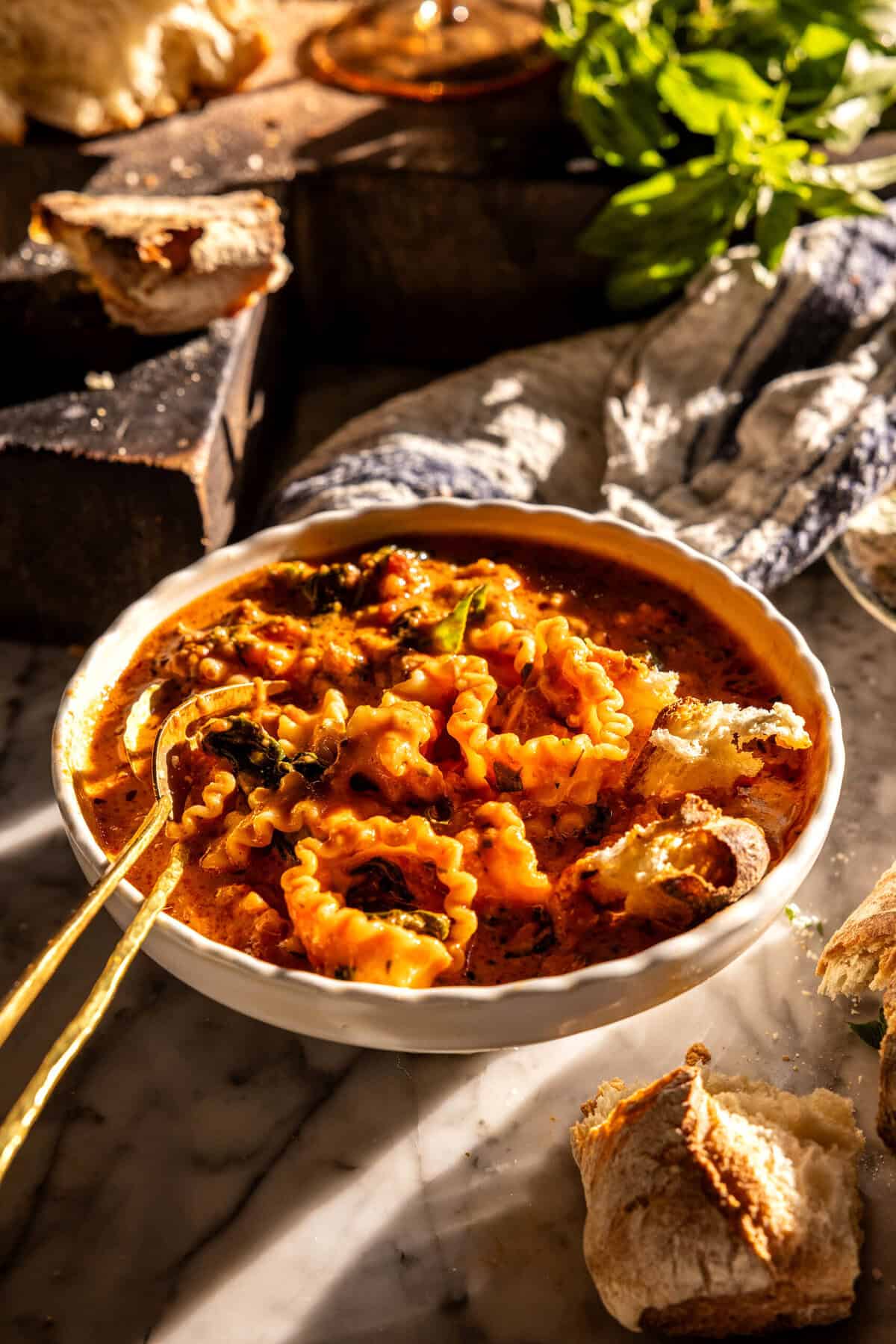 One Pot Creamy Italian Lasagna Soup | halfbakedharvest.com