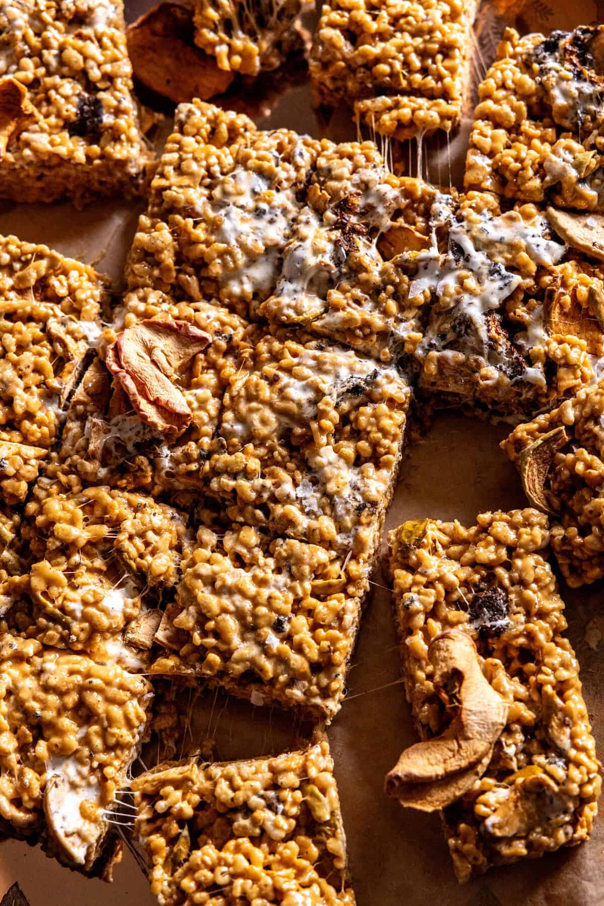 Salted Caramel Apple Rice Krispie Treats halfbakedharvest.com