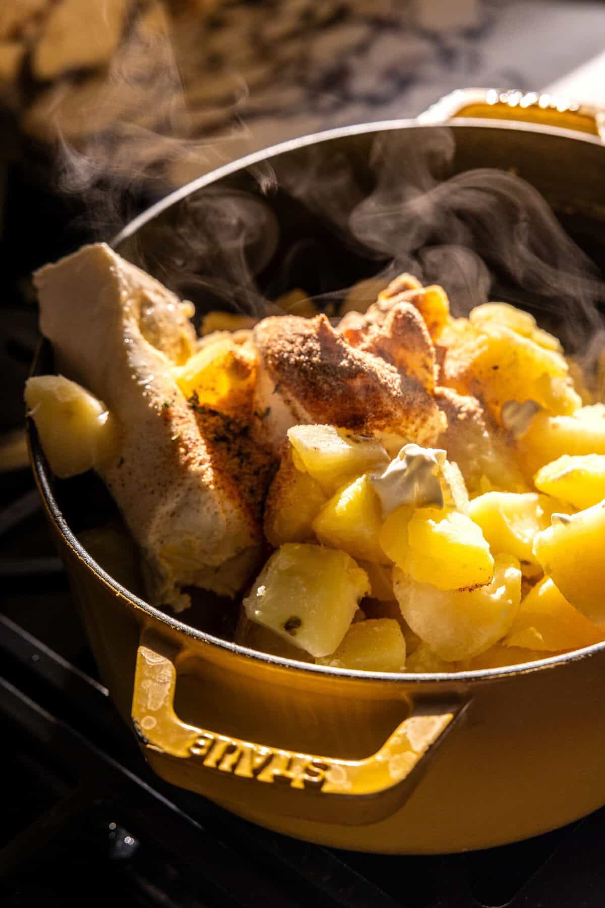 Cheesy Mashed Potato Casserole | halfbakedharvest.com