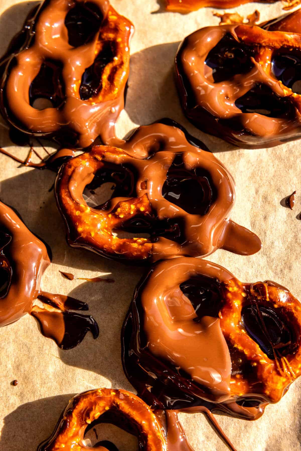 Salted Caramel Brulee Chocolate Pretzels | halfbakedharvest.com