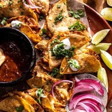 Crispy Mini Chipotle Chicken Tacos | halfbakedharvest.com